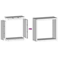 Haardhoutrek 100x40x100 cm gegalvaniseerd staal - thumbnail