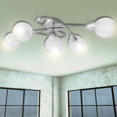 VidaXL Plafondlamp met glazen behuizing voor lampen