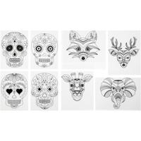 Creativ Company Vellen krimpfolie met motieven, vel 10,5x14,5 cm, dikte 0,3 mm, mat transparant, 36 vel/ 1 doos - thumbnail