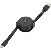 Renkforce RF-4352328 USB-kabel USB 3.2 Gen1 (USB 3.0 / USB 3.1 Gen1) USB-C stekker, USB-A stekker 0.80 m Zwart - thumbnail