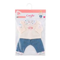 Corolle t-shirt en spijkerbroek voor babypop, 36cm - thumbnail