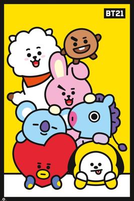 Gbeye Bt21 Pileup Yellow Poster 61x91,5cm