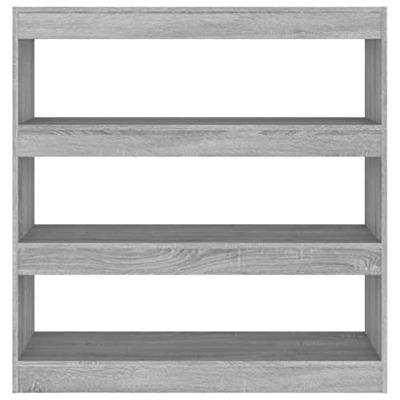 Boekenkast/kamerscherm 100x30x103 cm grijs sonoma eikenkleurig