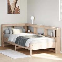Bed met boekenkast zonder matras massief grenenhout 75x190 cm - thumbnail
