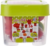 Ecoiffier 100% chef servies in opbergbox 36dlg - thumbnail