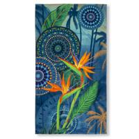 HIP Novia Strandlaken 100x180 cm - Mandala's & Strelitzia Bloemen - Kleurrijk & Zacht Katoen Velours - Sneldrogend & Absorberend - thumbnail