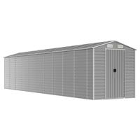 Tuinschuur 191x895x198 cm gegalvaniseerd staal lichtgrijs - thumbnail
