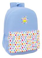 Schoolrugzak Smiley Joyful Blauw Multicolour 30 x 46 x 14 cm - thumbnail