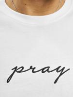 Mister Tee / t-shirt Pray Emb in wit - thumbnail