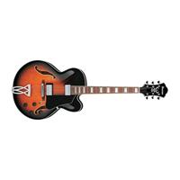 Ibanez AF75-BS AF hollowbody gitaar brown sunburst - thumbnail