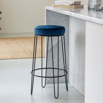 Light & Living Kruk 'Alice' (zithoogte 73cm) Velvet, kleur Donkerblauw Light & Living Kruk 'Alice' (zithoogte 73cm) Velvet, kleur Donkerblauw