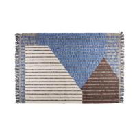 Dutchbone Vloerkleed 'Hampton' 160 x 230cm, kleur Blauw - thumbnail