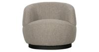 WOOOD Draaifauteuil 'Woolly' Bouclé, kleur Naturel - thumbnail