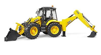 Bruder JCB 5CX eco tractor met achterlader - thumbnail