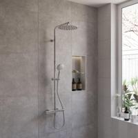 Boss & Wessing Regendouche Deluxe Round 30 cm Stortdouche met Handdouche Chroom Boss & Wessing - thumbnail