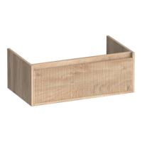 Brauer Hope Wavy - Onderkast - 80 cm - met 1 Softclose Lade Greeploos en 1 Sifon Uitsparing - Forest Wheat - thumbnail