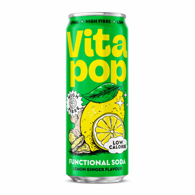 Vita Pop soda lemon ginger (12x 33cl)