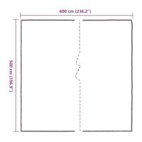 VidaXL Doorzichtig zeildoek met zeilringen 5x6 m polyethyleen - thumbnail