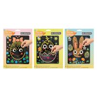 Grafix Pasen holografische stippenkunst set, 22x18cm - thumbnail