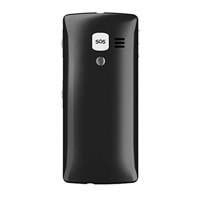 Maxcom MM 715 grote toetsen mobiele telefoon met noodoproeparmband (4,5 cm (1,8 inch) kleurendisplay, groot telefoonboek (300), FM-radio, 1,3 megapixel camera, WAP, bluetooth) zilver/zwart
