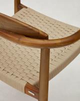 Kave Home Tuin / Eetkamerstoel 'Nina' kleur Beige walnoot - thumbnail