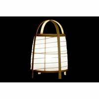 Bureaulamp DKD Home Decor Wit Natuurlijk Bamboe 40 W 220 V 32 x 32 x 45,5 cm - thumbnail