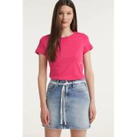 CALVIN KLEIN JEANS T-shirt van biologisch katoen roze - thumbnail
