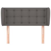Hoofdbord met randen 83x23x78/88 cm kunstleer grijs - thumbnail