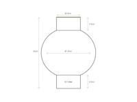 Pip Studio Vaas Metaal Klein Rood 18x24cm - thumbnail