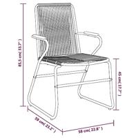 7-delige Tuinset PVC-rattan zwart - thumbnail