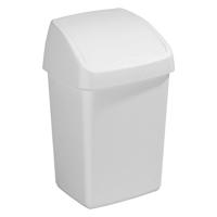 Sunware delta prullenbak met swingdeksel 10l wit - thumbnail