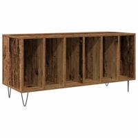 Platenkast met plank artisanaal eikenkleurig 100 x 38 x 48 cm - thumbnail