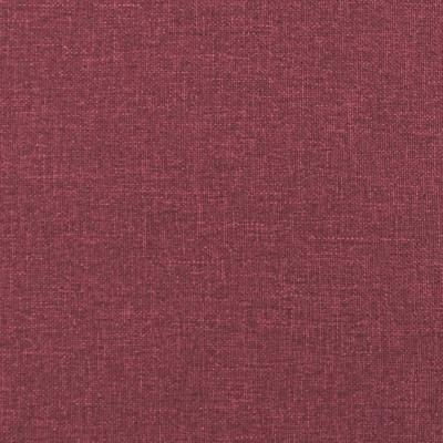 3-delige Loungeset met voetenbank stof wijnrood