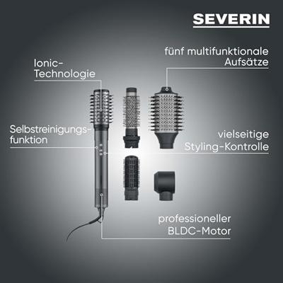 Severin WL0683 Multistyler Zwart Met ionisering