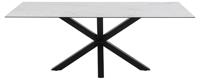 Sohome Eettafel 'Parker' Keramiek met marmerlook, 200 x 100cm, kleur Wit - thumbnail