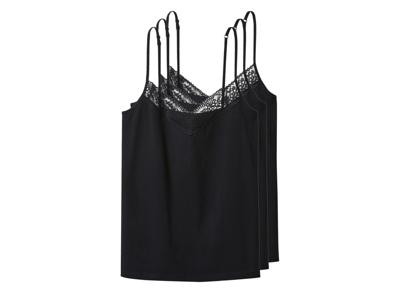 esmara Set van 3 dames spaghettitops (Zwart, XL (48/50)) esmara Set van 3 dames spaghettitops (Zwart, XL (48/50))