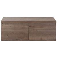 Frozen Badmeubelset 120 cm - Greeplijst in Kleur - Inclusief Wastafelbovenblad Tabacco - thumbnail