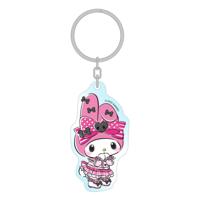 Sanrio Pink Black Party Series Acrylic Keychain My Melody 7 cm - thumbnail