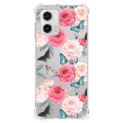 Motorola Moto G73 Case Butterfly Roses Motorola Moto G73 Case Butterfly Roses
