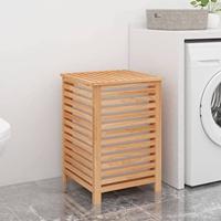 Wasmand 45x45x65 cm massief walnotenhout - thumbnail