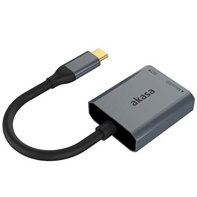 Akasa AK-CR-10BK geheugenkaartlezer USB 3.2 Gen 2 (3.1 Gen 2) Type-C Zwart, Zilver Akasa AK-CR-10BK geheugenkaartlezer USB 3.2 Gen 2 (3.1 Gen 2) Type-C Zwart, Zilver