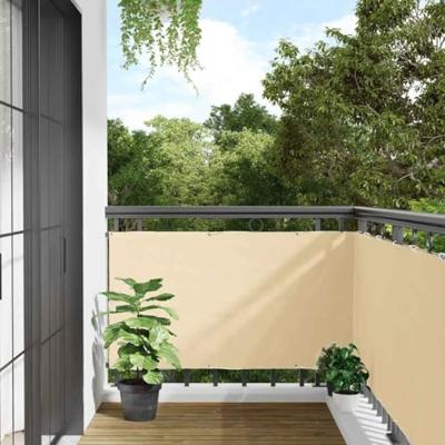 VidaXL Balkonscherm 1000x75 cm pvc crèmekleurig