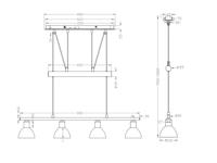 Trio Design hanglampLevisto 4-lichts nikkel - 371010407 - thumbnail