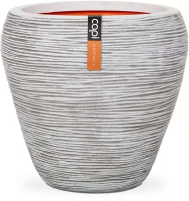 Capi bloempot nature rib taps 42x38 cm ivoorkleurig kofi362