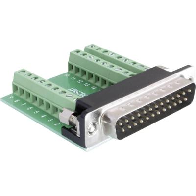 Delock Adapter 65318 D-sub male connector 180 ° Aantal polen: 25, 27 1 stuk(s)