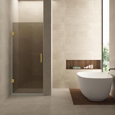 Nisdeur Wiesbaden Less 90x200 cm 8 mm Nano Vintage Brons Glas Geborsteld Messing Nisdeur Wiesbaden Less 90x200 cm 8 mm Nano Vintage Brons Glas Geborsteld Messing