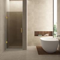 Nisdeur Wiesbaden Less 90x200 cm 8 mm Nano Vintage Brons Glas Geborsteld Messing - thumbnail