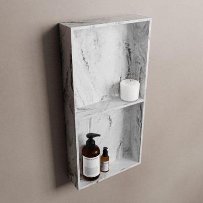 MONDIAZ EASY Nis 59,5x29,5cm in solid surface kleur Glace. 2 vakken geschikt voor in- of opbouw MONDIAZ EASY Nis 59,5x29,5cm in solid surface kleur Glace. 2 vakken geschikt voor in- of opbouw