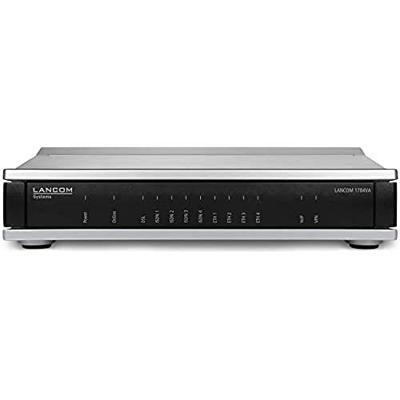 LANCOM 1784VA (All-IP, EU, over ISDN), VPN-router, VDSL2/ADSL2+-modem, ISDN-VoIP-conversie, 4x ISDN (2x NT & 2x TE/NT), 4x GE