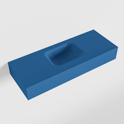 MONDIAZ LEX Jeans vrijhangende solid surface wastafel 80cm. Positie wasbak midden MONDIAZ LEX Jeans vrijhangende solid surface wastafel 80cm. Positie wasbak midden